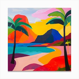 Abstract Travel Collection Mauritius 5 Canvas Print