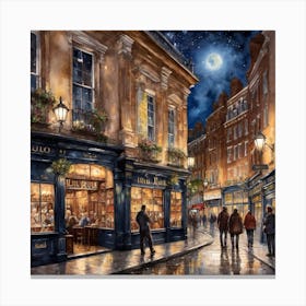 Night In London Canvas Print