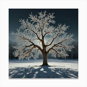 Frosted Tree Canvas Print