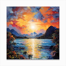 Caribbean Canvas: Monet's Elysium Canvas Print