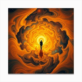 Man Standing In A Vortex Canvas Print