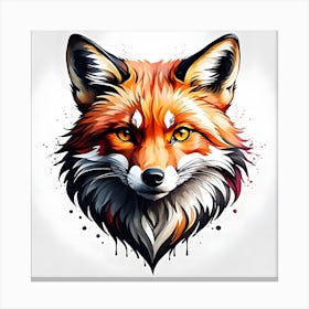 Fox Head 9 Canvas Print