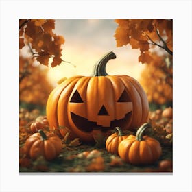 Halloween Pumpkins 2 Canvas Print