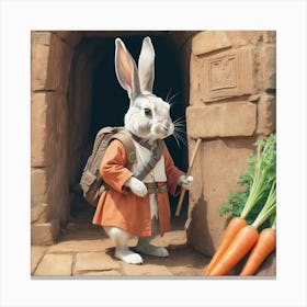 Rabbit In A Cave 1 Canvas Print