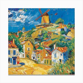 Van Gogh Style: Montmatre Series. Canvas Print