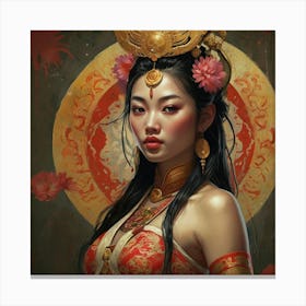 Default Art Print Beautiful Asian Goddess 1 Canvas Print