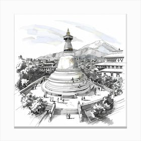 Tibetan Pagoda Canvas Print