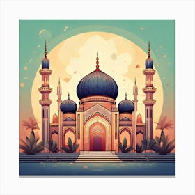 Firefly Elegant Mosque Illustration Reflecting Islamic Heritage 91660 Canvas Print