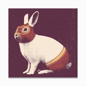 Wrestler Rabbit Canvas Print