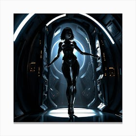 Alien Woman In Space Canvas Print