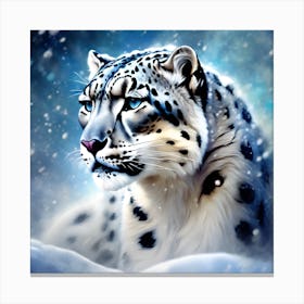 Resting Snow Leopard Canvas Print
