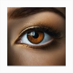 Close Up Of A Brown Eye 3 Canvas Print