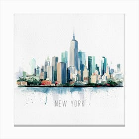 New York City Watercolor Painting Canvas Print