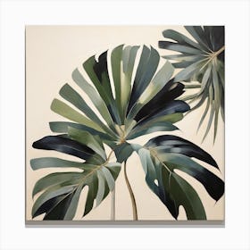 Scandinavian style, palm leaf, Abstract 3 Canvas Print