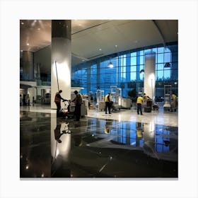 Photo Reflecting the Facility Managment in Airport Canvas Print