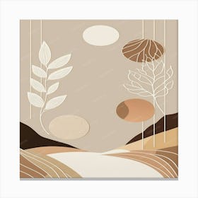 Abstract boho Landscape Canvas Print