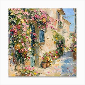 Street Of Flowers Mallorca Canvas Print