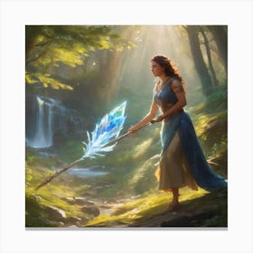 A Woman with a Crystal Wand Canvas Print