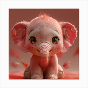 Cute Baby Elephant 5 Canvas Print
