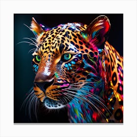Colorful Leopard 1 Canvas Print