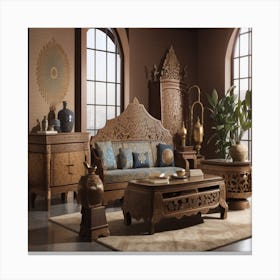 Oriental Living Room Canvas Print