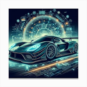 Futuristic Racing Car 12 Canvas Print