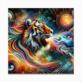 Psychedelic Tiger Canvas Print