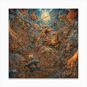 Demons paintings art print Canvas Print