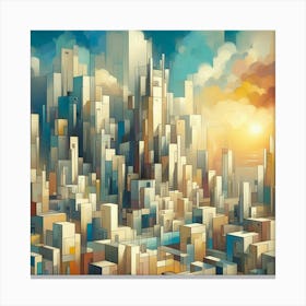 Futuristic Cityscape 3 Canvas Print