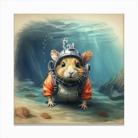 Underwater Hamster Canvas Print