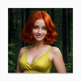 Beautiful Redhead Woman Canvas Print