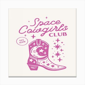 Space Cowgirls Club Canvas Print