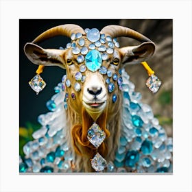 Goat With Jewels Canvas Print