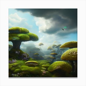 Mushroom Forest 5 Canvas Print