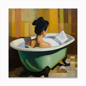 Woman In A Bathtub 4 Canvas Print
