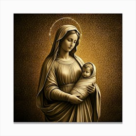 Mary With Child Canvas Print