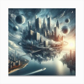 Futuristic Cityscape 2 Canvas Print