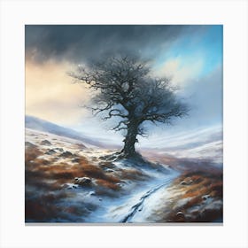 A Windswept Winter Landscape Canvas Print