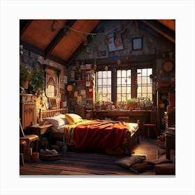 Cozy Bedroom Canvas Print