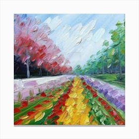 a flower garden in spring 20 Canvas Print