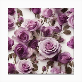 Purple roses 1 Canvas Print