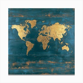 World Map Art 23 Canvas Print