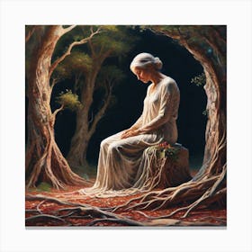 Woman In The Woods 4 Canvas Print