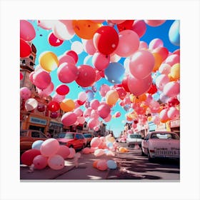 Balloons In The Sky Canvas Print