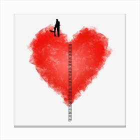 Ladder ot my heart Canvas Print