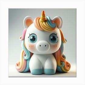 Unicorn Figurine 64 Canvas Print