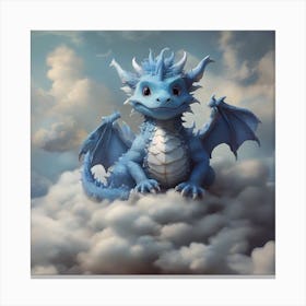 Remo Blue Dragon 1 Canvas Print