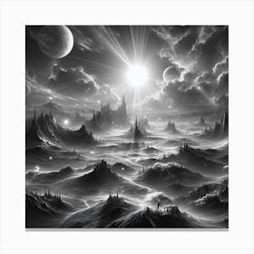 Black And White Painting 4 Canvas Print