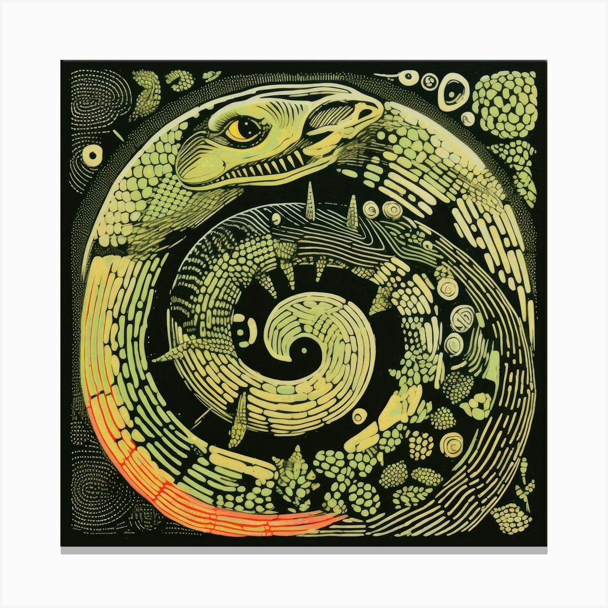 Python 3 Canvas Print by Aloke Design
