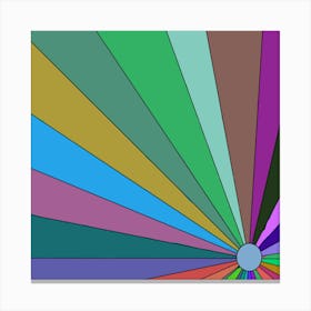 Rainbow Sunburst Canvas Print